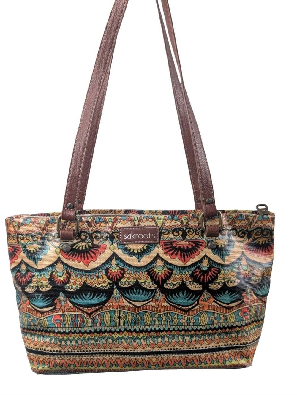 Sakroots Artist Circle Tote Colorful Boho Print Shoulder Bag